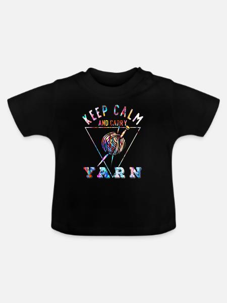 Stricken - Baby Bio-T-Shirt mit Rundhals - Schwarz