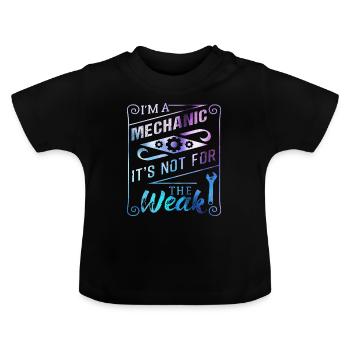 Mechaniker - Baby Bio-T-Shirt mit Rundhals - Schwarz - Vorne