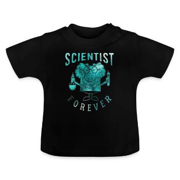 Scientifiques - T-shirt bio col rond Bébé - noir - Devant