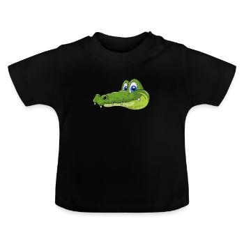 Alligator - Baby Bio-T-Shirt mit Rundhals - Schwarz - Vorne