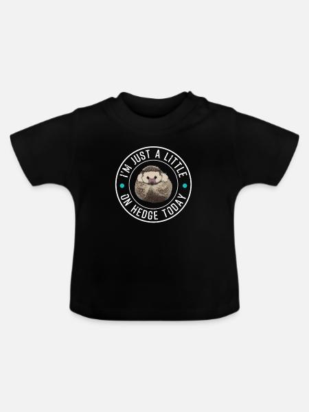 Igel - Baby Bio-T-Shirt mit Rundhals - Schwarz