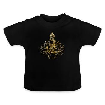 Bouddhisme - T-shirt bio col rond Bébé - noir - Devant