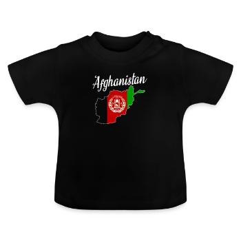 Afghanistan - Baby Organic T-Shirt with Round Neck - black - Front
