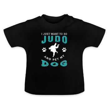 Judo - Baby Organic T-Shirt with Round Neck - black - Front