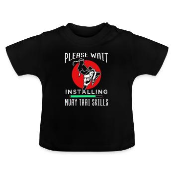 Muay Thai - Baby Bio-T-Shirt mit Rundhals - Schwarz - Vorne