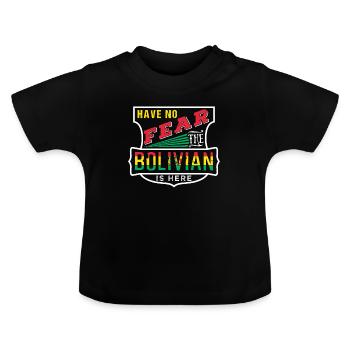 Bolivia - Baby Organic T-Shirt with Round Neck - black - Front