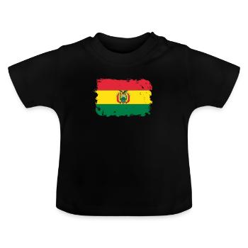 Bolivia - Baby Organic T-Shirt with Round Neck - black - Front