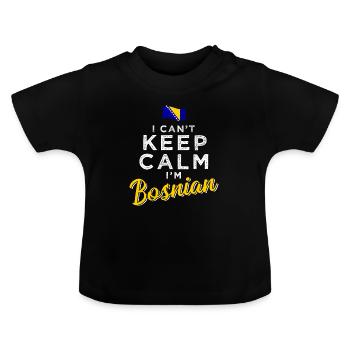 Bosnien Herzegowina - Baby Bio-T-Shirt mit Rundhals - Schwarz - Vorne