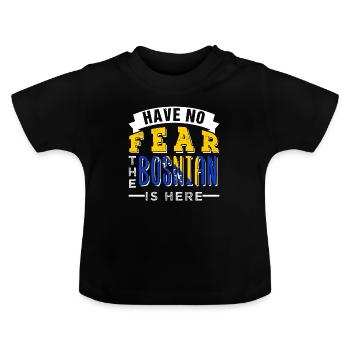 Bosnien Herzegowina - Baby Bio-T-Shirt mit Rundhals - Schwarz - Vorne