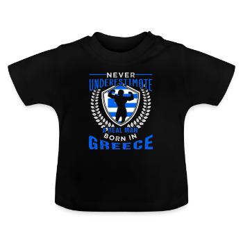 Greece - Baby Organic T-Shirt with Round Neck - black - Front