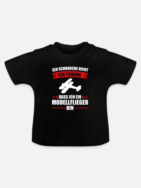 Modellflug Modellbau Modellbauer Geschenk - Baby Bio-T-Shirt mit Rundhals - Schwarz