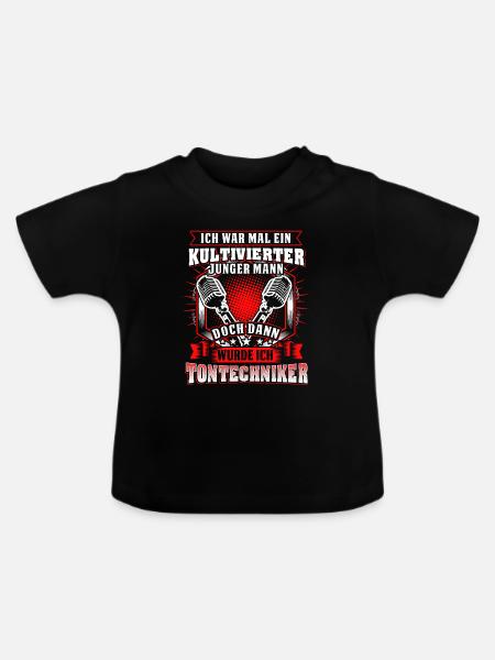 Tontechniker Veranstaltungstechniker Tontechnik Ge - Baby Bio-T-Shirt mit Rundhals - Schwarz