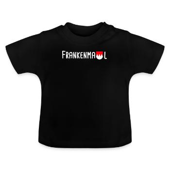 Franken Madl Franke Fränkisch Geschenk - Baby Bio-T-Shirt mit Rundhals - Schwarz - Vorne