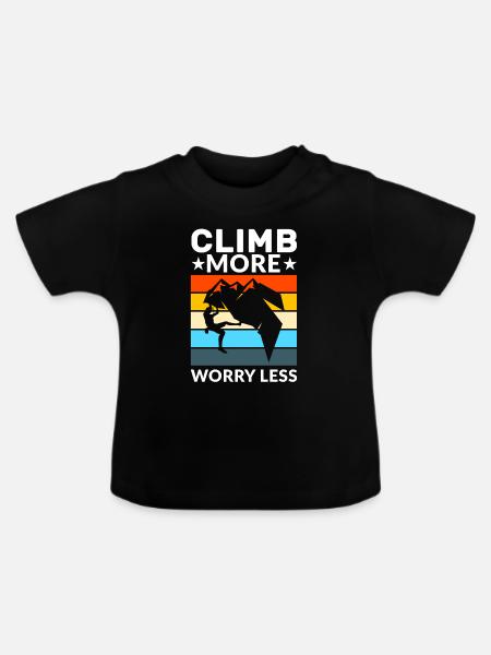 Climbing Climbing Geschenk - Baby Bio-T-Shirt mit Rundhals - Schwarz