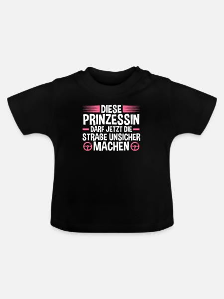 Führerschein Fahrschule Fahrschüler Geschenk - Baby Bio-T-Shirt mit Rundhals - Schwarz