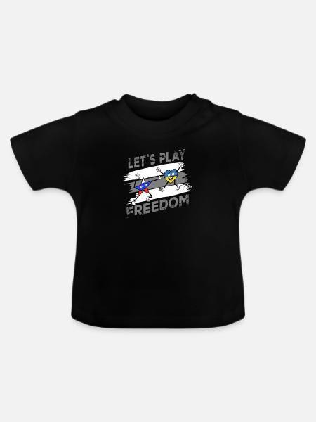 Frieden in der Ukraine - Baby Bio-T-Shirt mit Rundhals - Schwarz