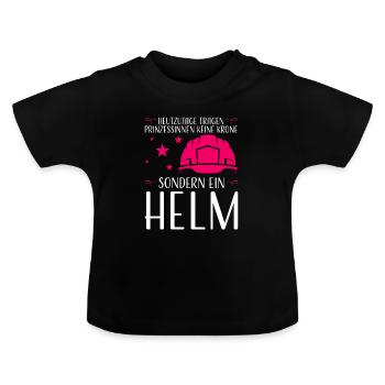 Baustelle Frau Bauleiter Geschenk - Baby Bio-T-Shirt mit Rundhals - Schwarz - Vorne