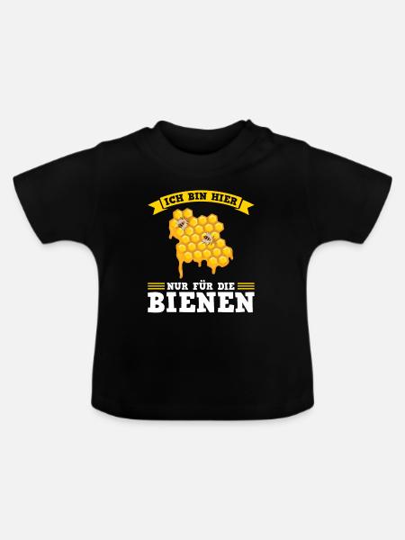 Imker Bienen Imkern Geschenk - Baby Bio-T-Shirt mit Rundhals - Schwarz