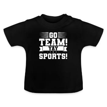 Sportspiel Sportmannschaft Geschenk - Baby Bio-T-Shirt mit Rundhals - Schwarz - Vorne