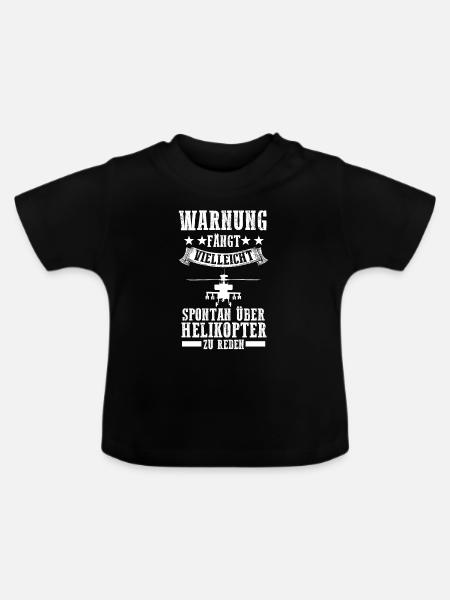 Helikopter Pilot Helikopter Pilot Geschenk - Baby Bio-T-Shirt mit Rundhals - Schwarz