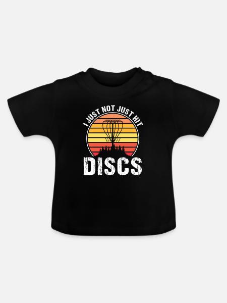 Discgolfer Discgolf Discgolfing Geschenk - Baby Bio-T-Shirt mit Rundhals - Schwarz