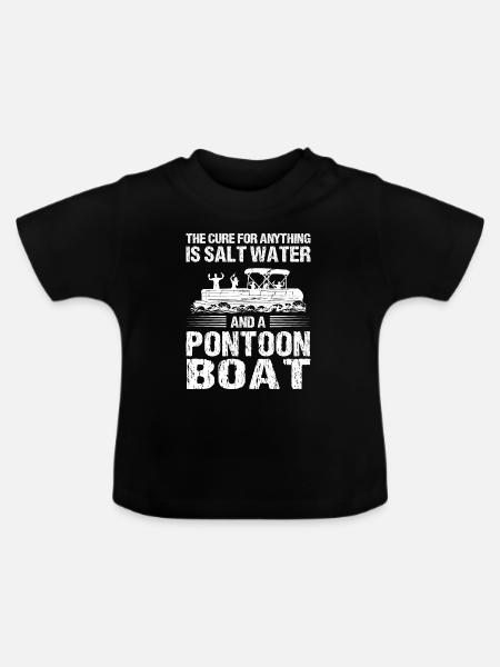 Ponton Pontonierboot Geschenk - Baby Bio-T-Shirt mit Rundhals - Schwarz