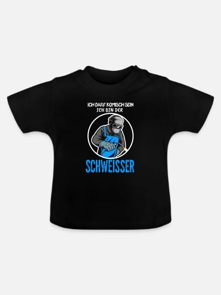 Schweißer Beruf Schweißen Geschenk - Baby Bio-T-Shirt mit Rundhals - Schwarz