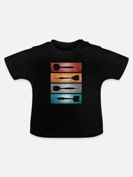 Darts und Dartpfeile - Baby Bio-T-Shirt mit Rundhals - Schwarz