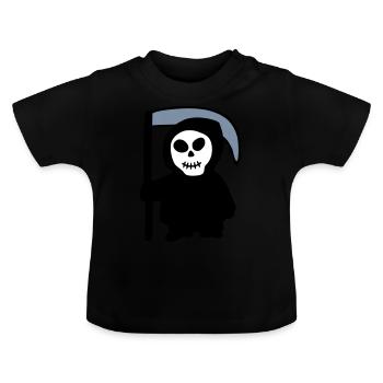 Tod - Baby Bio-T-Shirt mit Rundhals - Schwarz - Vorne