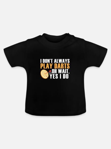 Dart Darts - Baby Bio-T-Shirt mit Rundhals - Schwarz