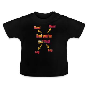 Papa, vous l'avez! - T-shirt bio col rond Bébé - noir - Devant