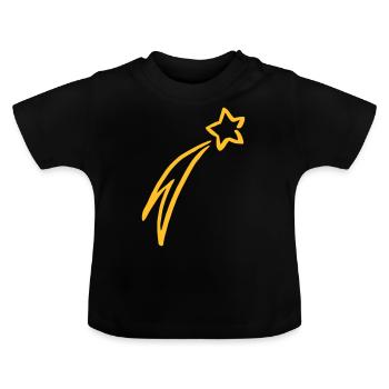Étoile étoile de Bethléem cadeau de Noël - T-shirt bio col rond Bébé - noir - Devant