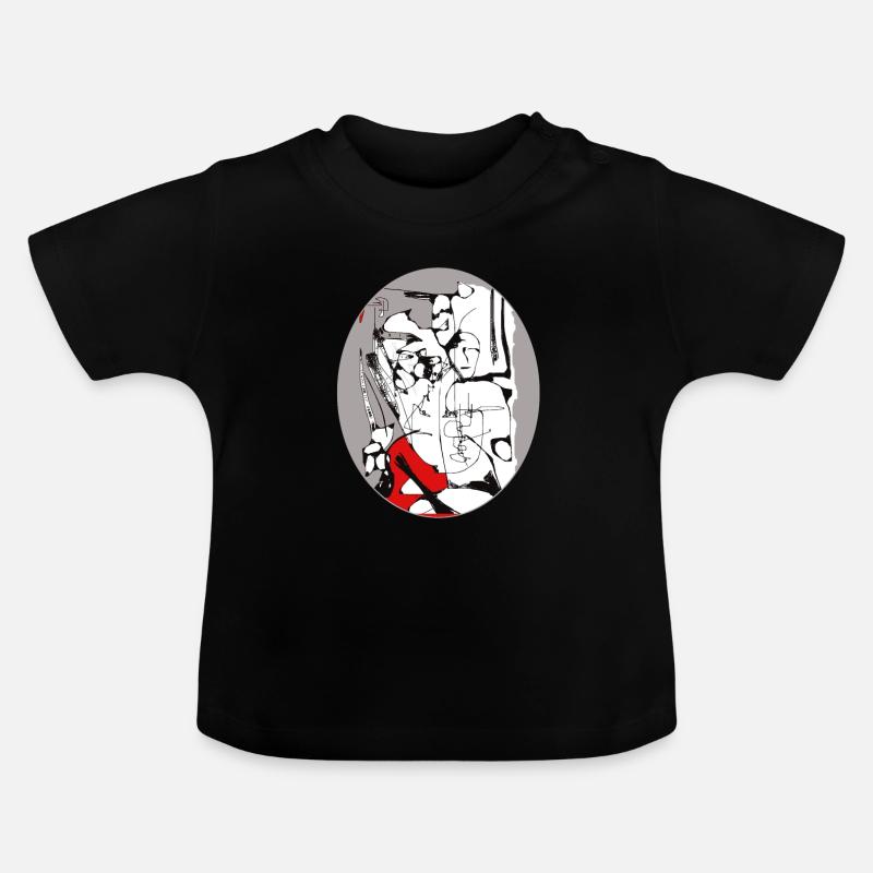 Freiheit der Interpretation 3 - Baby Bio-T-Shirt mit Rundhals - Schwarz