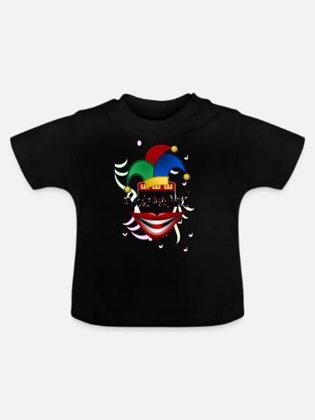 Karneval - Baby Bio-T-Shirt mit Rundhals - Schwarz