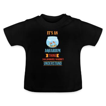 Fish keeper - Baby Organic T-Shirt with Round Neck - black - Front