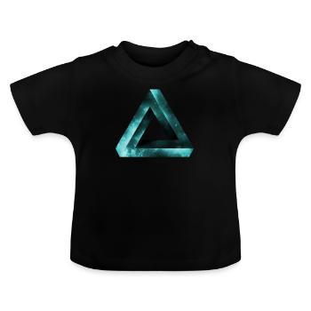 géométrie - T-shirt bio col rond Bébé - noir - Devant