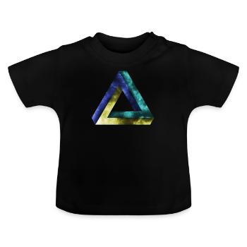 Optische Täuschung Illusion - Baby Bio-T-Shirt mit Rundhals - Schwarz - Vorne