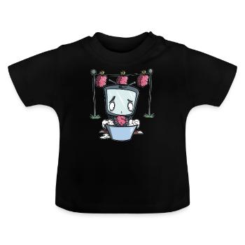 Lavage de cerveau de télévision - lavage de cerveau de télévision - T-shirt bio col rond Bébé - noir - Devant