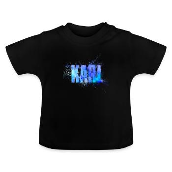 Karl - Baby Bio-T-Shirt mit Rundhals - Schwarz - Vorne