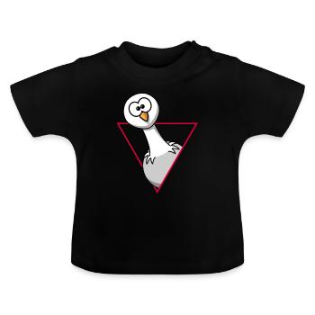 Moin I Moin Moin I Leuchturm I Geschenk I Küste - Baby Bio-T-Shirt mit Rundhals - Schwarz - Vorne