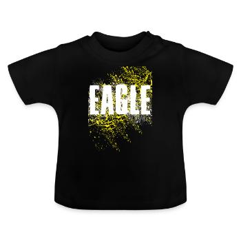 Eagle Eagle - Baby Organic T-Shirt with Round Neck - black - Front