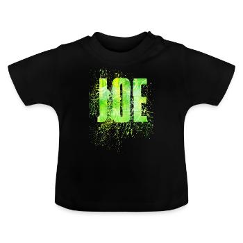 Joe - Baby Organic T-Shirt with Round Neck - black - Front