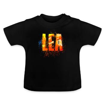 Lea - Baby Bio-T-Shirt mit Rundhals - Schwarz - Vorne