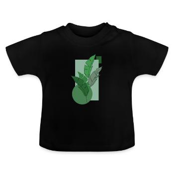 géométrie - T-shirt bio col rond Bébé - noir - Devant