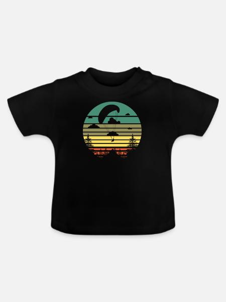 Gleitschirmfliegen - Baby Bio-T-Shirt mit Rundhals - Schwarz