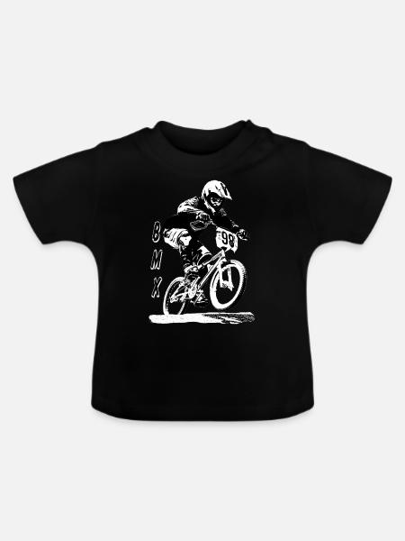 bmx rasse - Baby Bio-T-Shirt mit Rundhals - Schwarz