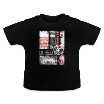 Düsseldorfer Collage 2021 - Baby Bio-T-Shirt mit Rundhals - Schwarz - Vorne