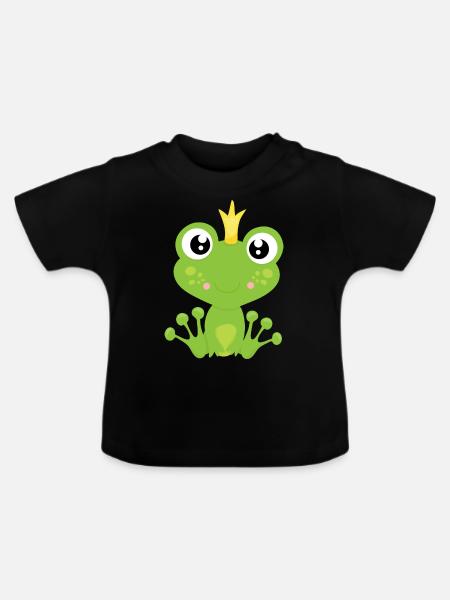 Froschkönig - Baby Bio-T-Shirt mit Rundhals - Schwarz