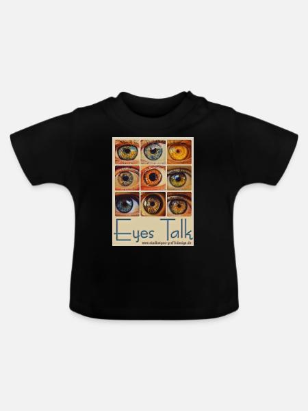 Eyes Talk - Baby Bio-T-Shirt mit Rundhals - Schwarz