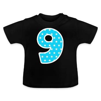 Neuf - T-shirt bio col rond Bébé - noir - Devant